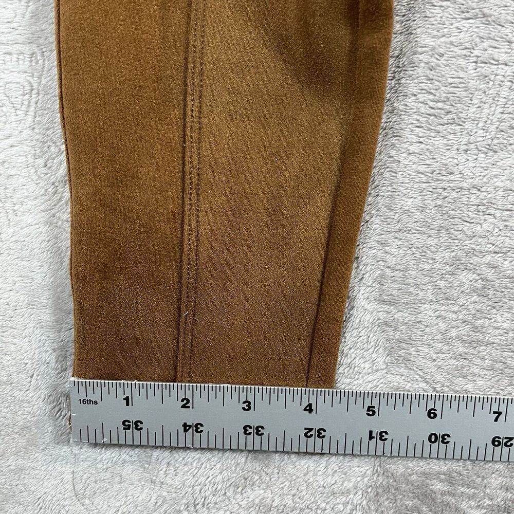 SPANX Faux Suede Leggings High Waisted Perfect Pant Rich Caramel Size Large - Picture 5 of 10